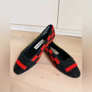 Vintage Black and Red Checkered Flats